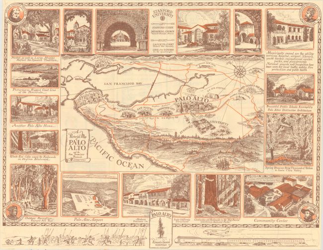 A Pictorial Map of Palo Alto and the San Francisco Peninsula