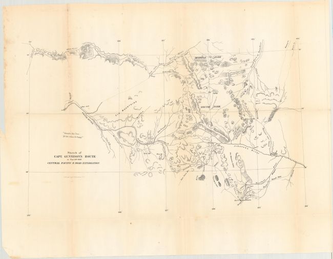 Sketch of Capt. Gunnison's Route to Sept. 20th 1853 Central Pacific R. Road Exploration