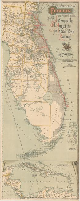 Map of the Peninsula of Florida and Adjacent Islands