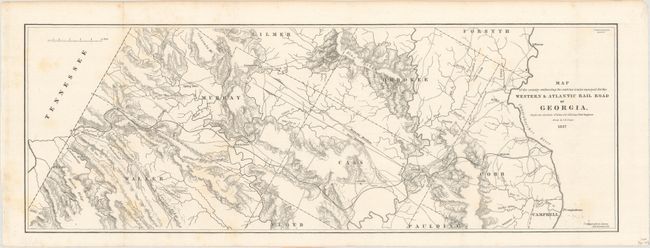 Map of the Country Embracing the Various Routes Surveyed for the Western & Atlantic Rail Road of Georgia