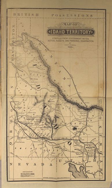 Map of Idaho Territory [bound in] The Resources and Attractions of Idaho Territory Facts Regarding Climate, Soil, Minerals, Agricultural and Grazing Lands, Forests, Scenery, Game and Fish...