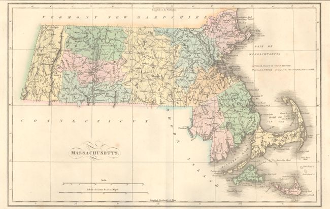 Carte Geographique, Statistique et Historique de Massachusetts