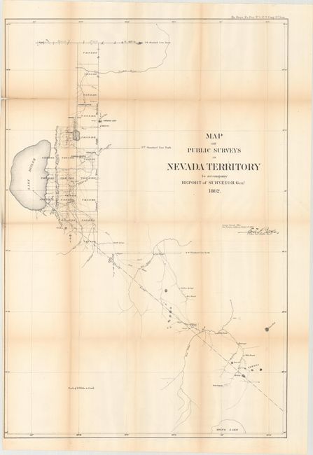 Map of Public Surveys in Nevada Territory to Accompany Report of Surveyor Genl.