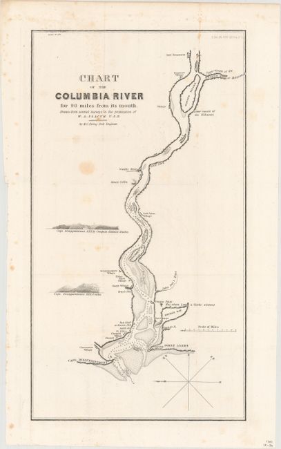Chart of the Columbia River for 90 Miles from Its Mouth. Drawn from Several Surveys in the Possession of W.A. Slacum U.S.N.