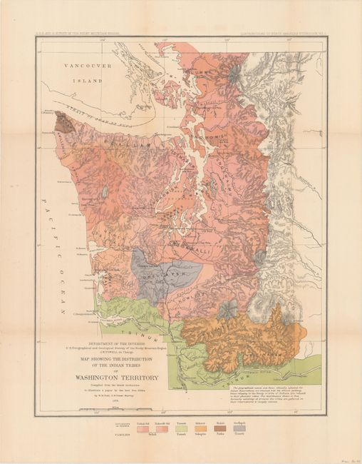 Map Showing the Distribution of the Indian Tribes of Washington Territory Compiled from the Latest Authorities...