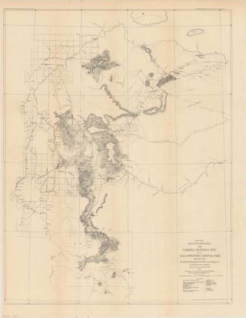 Map of a Reconnaissance from Carroll Montana Ter. to the Yellowstone National Park and Return