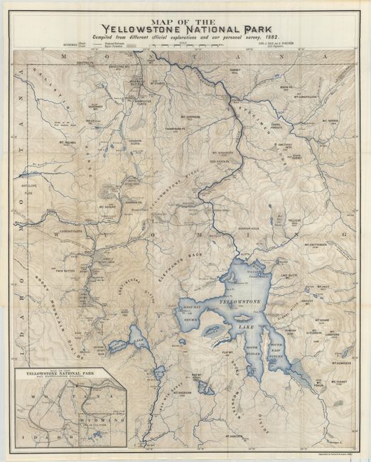 Map of the Yellowstone National Park Compiled from Different Official Explorations and Our Personal Survey, 1882