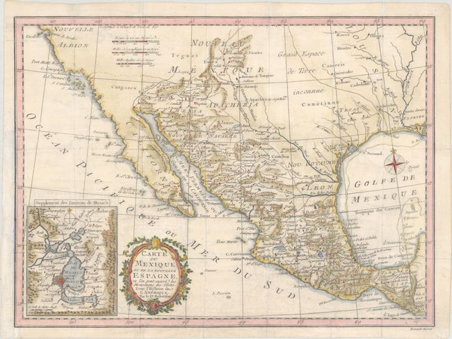 Carte du Mexique ou de la Nouvelle Espagne, ou l'on peut Suivre les Mouvemens des Costes, pour l'Histoire de l'Amerique