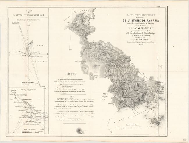 Carte Topographique de la Partie de l'Isthme de Panama Comprise Entre Panama et Chagres avec le Trace du Canal Maritime...