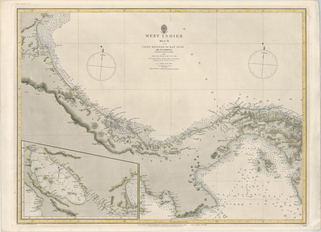 West Indies Sheet XI from Cayos Ratones to San Juan de Nicaragua Surveyed by Commander E. Barnett
