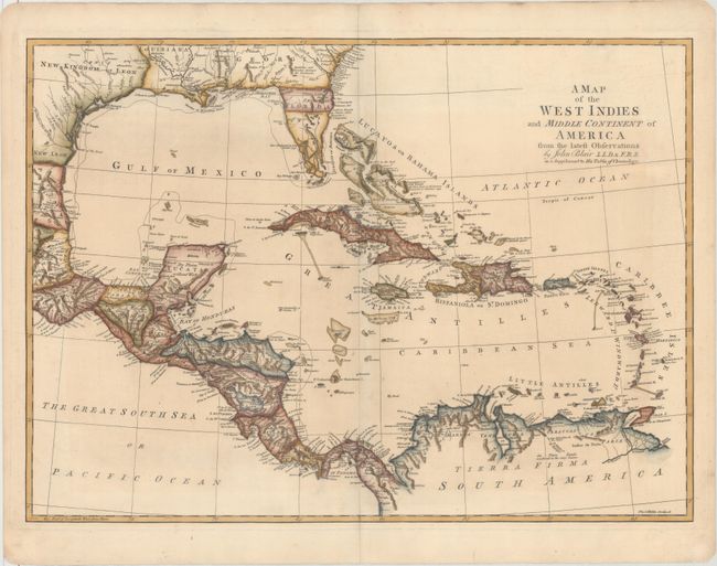 A Map of the West Indies and Middle Continent of America from the Latest Observations