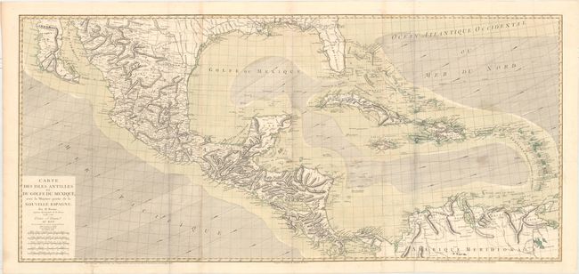 Carte des Isles Antilles et du Golfe du Mexique; avec la Majeure Partie de la Nouvelle Espagne