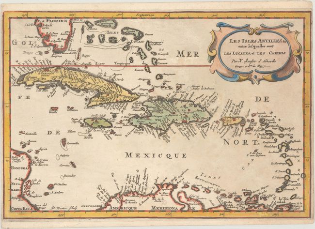 Les Isles Antilles, &c Entre Lesquelles sont les Lucayes, et les Caribes