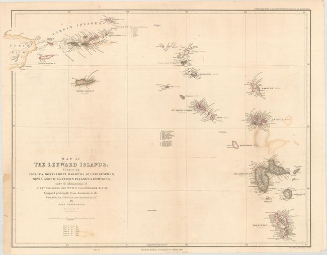 Map of the Leeward Islands; Comprising Antiqua, Montserrat, Barbuda, St. Christopher, Nevis, Anguilla, Virgin Islands & Dominica