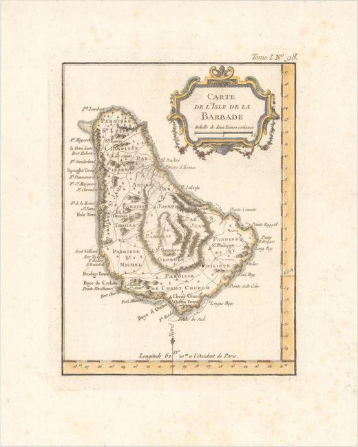 Carte de l'Isle de la Barbade