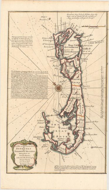 A New & Accurate Map of Bermudas or Sommer's Islands, Taken from an Actual Survey; Wherein the Errors of Former Charts Are Corrected