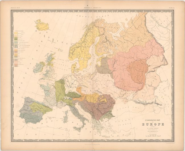 Ethnographic Map of Europe According to Dr. Gustaf Kombst F.R.N.S.C., M.H.S.P.S., &c. [and] Ethnographic Map of Great Britain and Ireland, According to Dr. Gustaf Kombst, F.R.N.S.C; M.H.S.P.S; &c.