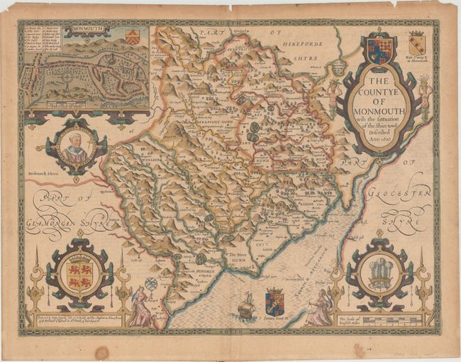 The Countye of Monmouth wih the Sittuation of the Shire-towe Described