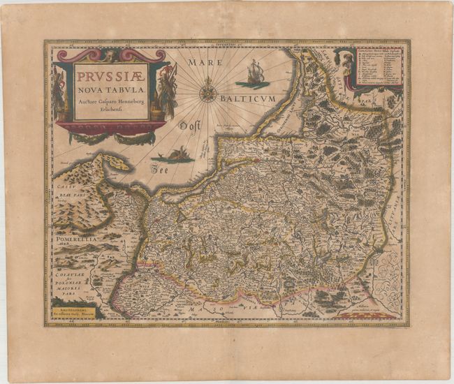 Prussiae Nova Tabula. Auctore Gasparo Henneberg Erlichensi