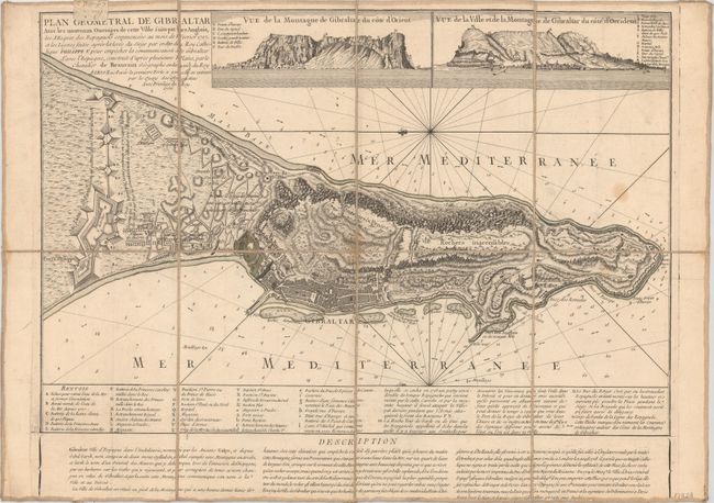 Plan Geometral de Gibraltar avec les Nouveaux Ouvrages de Cette Ville Faits par les Anglois...