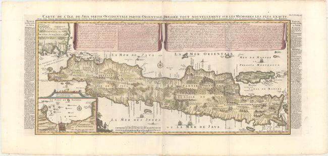 Carte de l'Ile de Java: Partie Occidentale, Partie Orientale, Dressee Tout Nouvellement sur les Memoires les Plus Exacts...