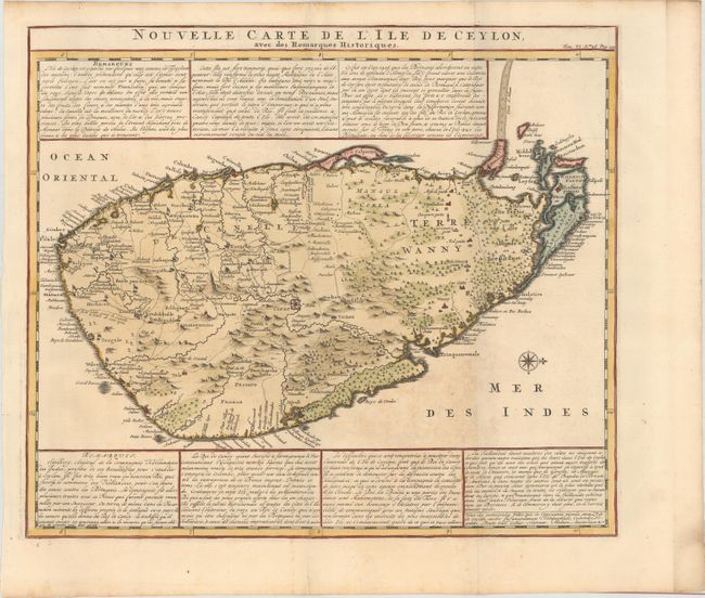 Nouvelle Carte de l'Ile de Ceylon, avec des Remarques Historiques