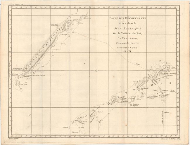 Carte des Decouvertes Faites dans la Mer Pacifique sur le Vaisseau de Roi, la Resolution, Commande par le Capitaine Cook, en 1774