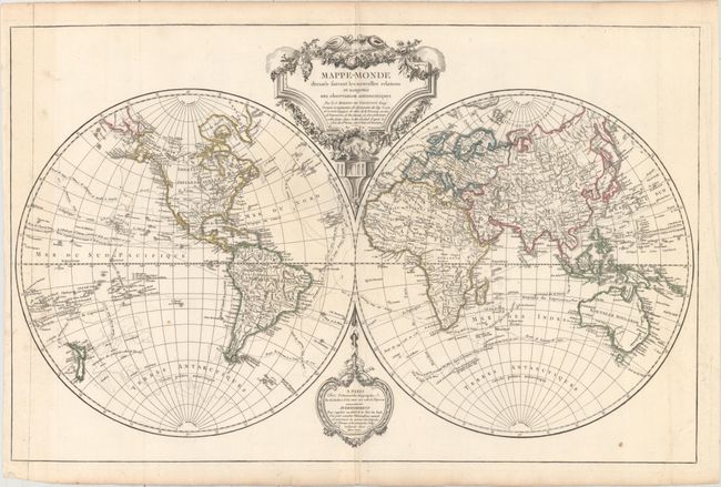 Mappe-Monde Dressee Suivant les Nouvelles Relations et Assujettie aux Observations Astronomiques
