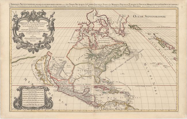 Amerique Septentrionale Divisee en ses Principales Parties, ou sont Distingues les uns des Autres les Estats...