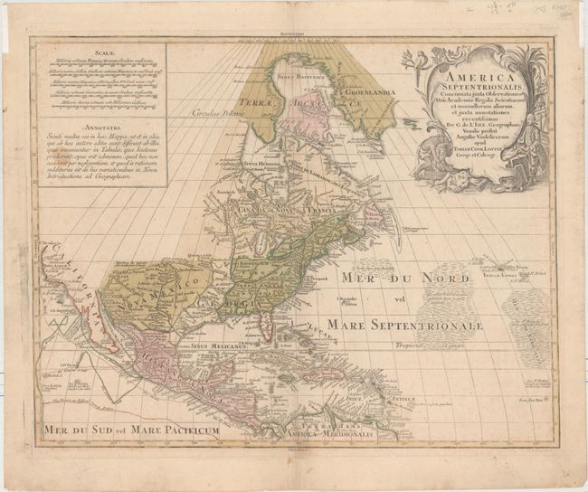 America Septentrionalis, Concinnata juxta Observationes Dnn Academiae Regalis Scientiarum...