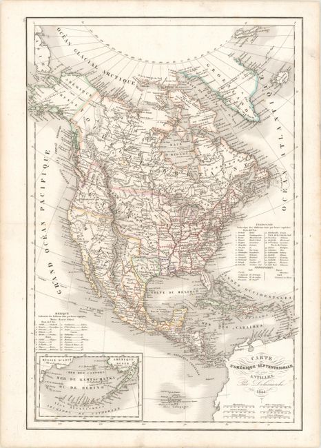 Carte de l'Amerique Septentrionale et des Antilles