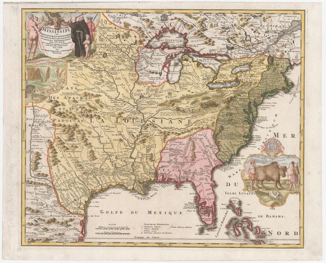 Amplissimae Regionis Mississipi seu Provinciae Ludovicianae a R.P. Ludovico Hennepin Francisc Miss in America Septentrionali Anno 1687...