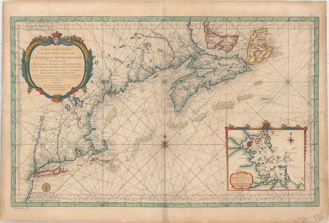 Carte Reduite des Costes Orientales de l'Amerique Septentrionale 1re. Feuille Contenant l'Isle Royale, l'Accadie, la Bay Francoise, la Nouvelle Angleterre et la Nouvelle Yorc...