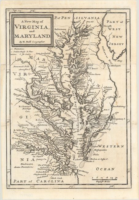 A New Map of Virginia, and Maryland