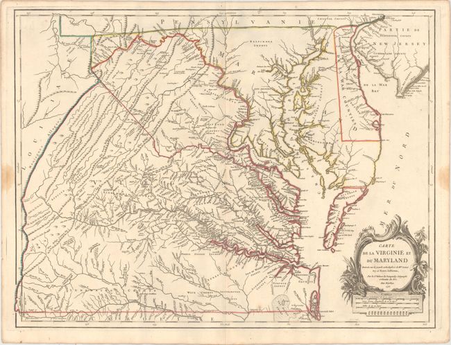 Carte de la Virginie et du Maryland Dressee sur la Grande Carte Angloise de Mrs. Josue Fry et Pierre Jefferson