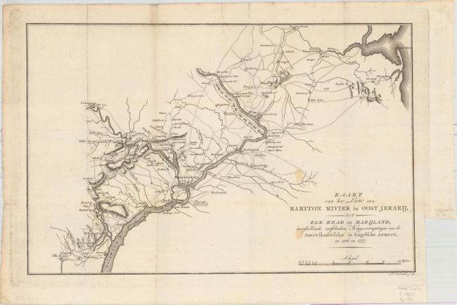 Kaart van het Land van Rariton Rivier in Oost Jerseij, tot Elk Head in Marijland...