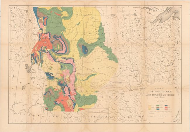 General Geologic Map of the Area Explored and Mapped by Dr. F.V. Hayden, and the Surveys Under His Charge 1869 to 1880