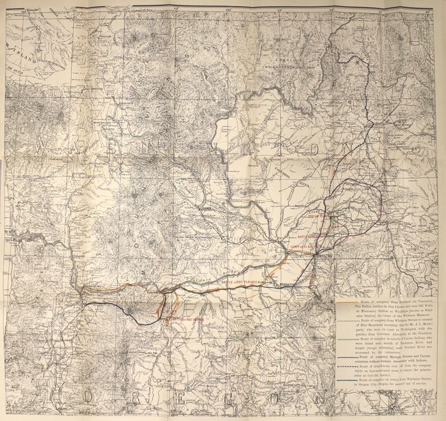 [Map Showing Routes of Oregon Volunteers During the Cayuse War of 1848] [in report] Letter from the Secretary of War ... Report of Capt. W.E. Birkhimer