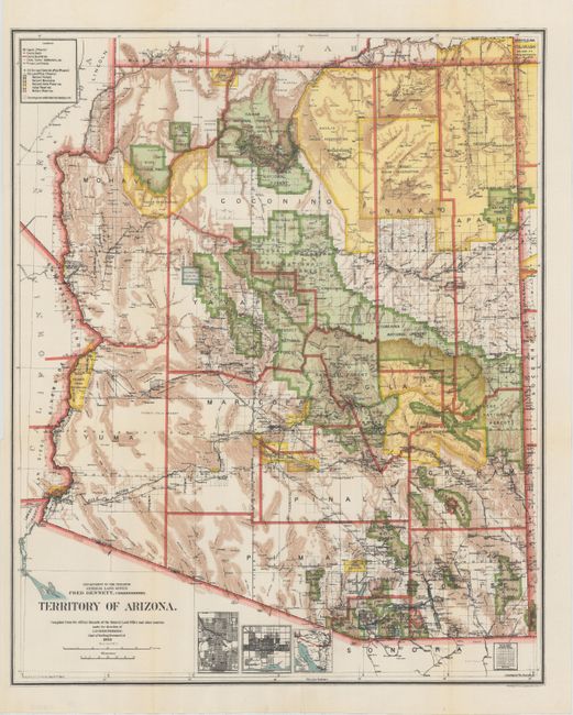 Territory of Arizona. Compiled from the Official Records of the General Land Office and Other Sources