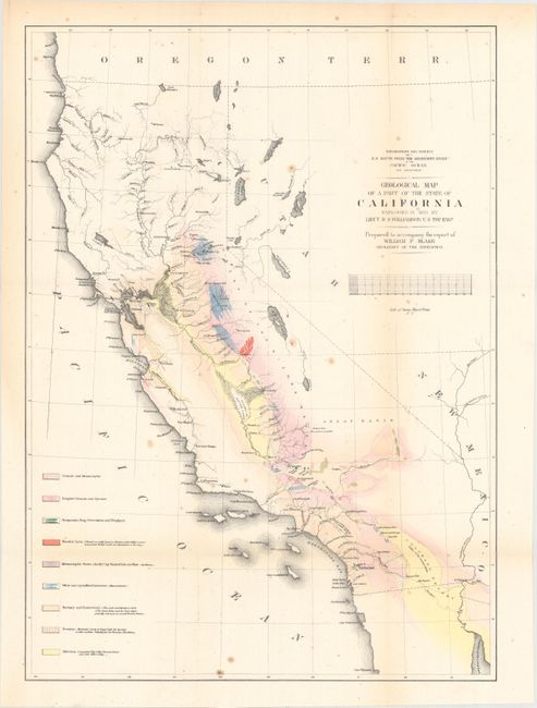 Geological Map of a Part of the State of California Explored in 1855 by Lieut. R.S. Williamson U.S. Top. Engr.