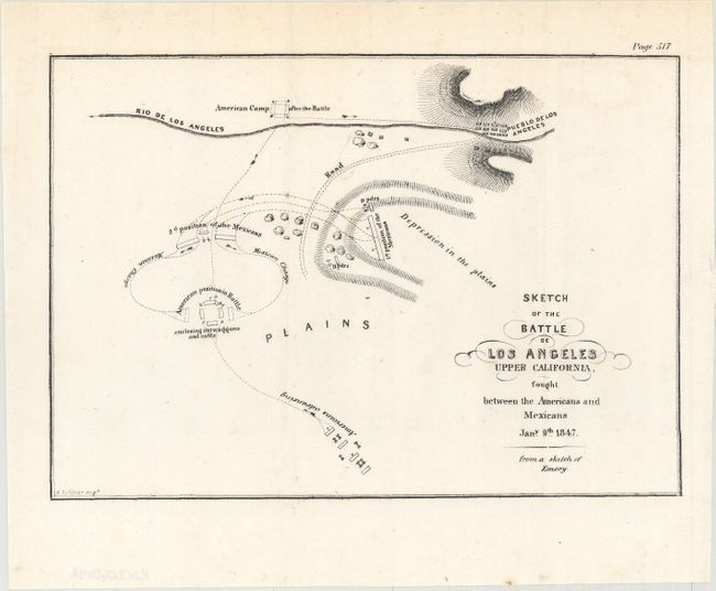 Sketch of the Battle de Los Angeles Upper California... [together with] Sketch of the Passage of the Rio San Gabriel, Upper California... [and] Sketch of the Actions Fought at San Pascal...  [and] [Untitled - Map of the California Coast]
