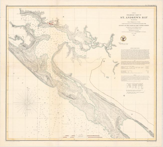 (G No. 4) Preliminary Chart of St. Andrew's Bay Florida... [together with] Sketch F. No. 4 Reconnoissance of Vicinity of Cedar Keys Coast of Florida [and] Reconnaissance of Channel No. IV Cedar-Keys Florida