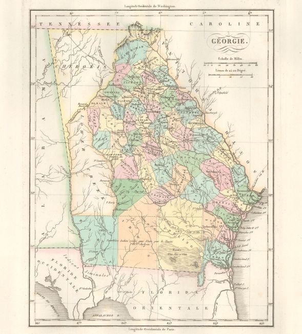 Carte Geographique, Statistique et Historique de la Georgie