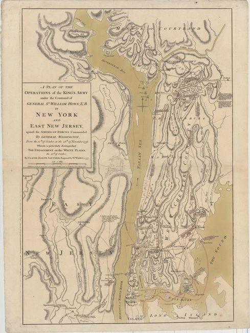A Plan of the Operations of the King's Army Under the Command of General Sr. William Howe, K.B. in New York and East New Jersey...