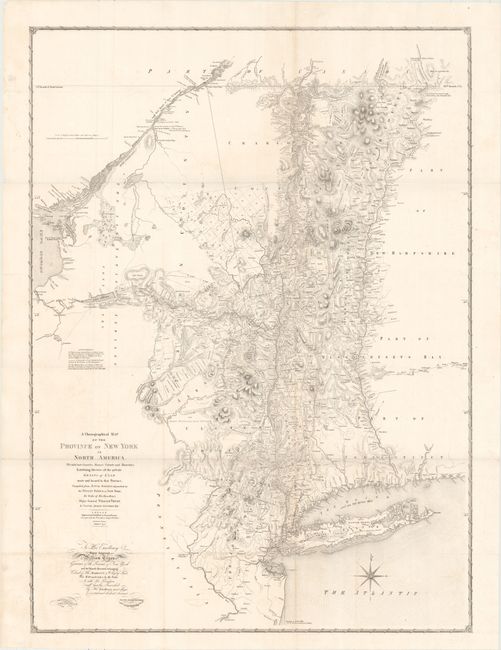 A Chorographical Map of the Province of New York in North America, Divided into Counties Manors Patents and Townships...