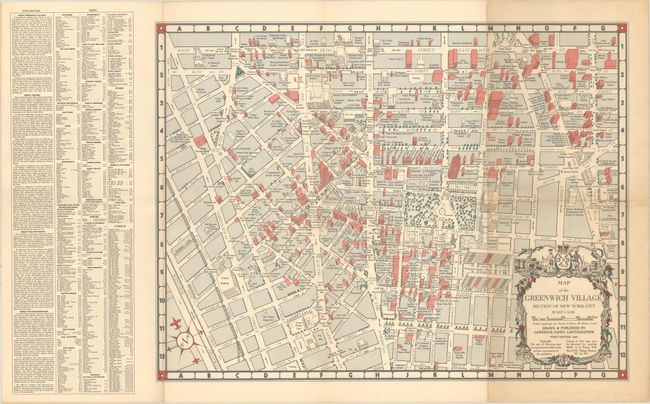 Map of the Greenwich Village Section of New York City