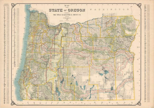 Map of the State of Oregon