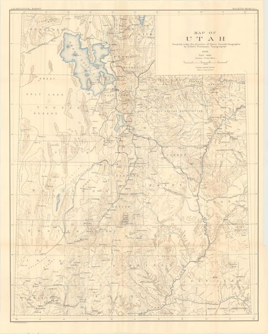 Map of Utah [with] A Gazetteer of Utah