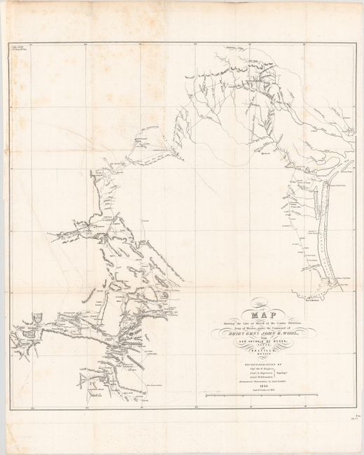 Map Showing the Line of March of the Centre Division, Army of Mexico, Under the Command of Brigr. Genl. John E. Wool, from San Antonio de Bexar, Texas, to Saltillo, Mexico