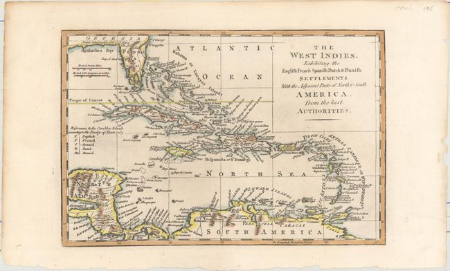 The West Indies. Exhibiting the English French Spanish Dutch & Danish Settlements with the Adjacent Parts of North & South America, from the Best Authorities